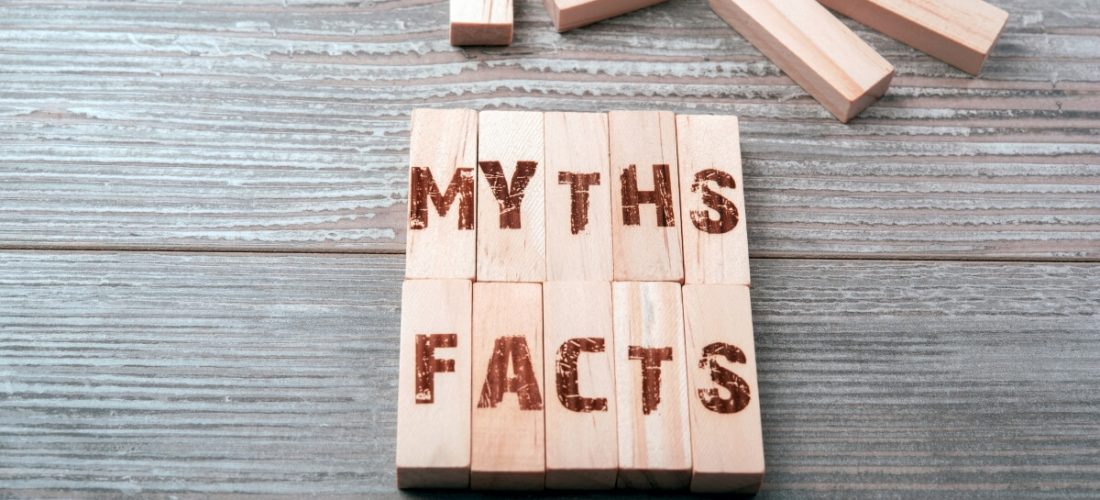 Outplacement myths and facts on puzzle pieces