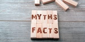Outplacement myths and facts on puzzle pieces